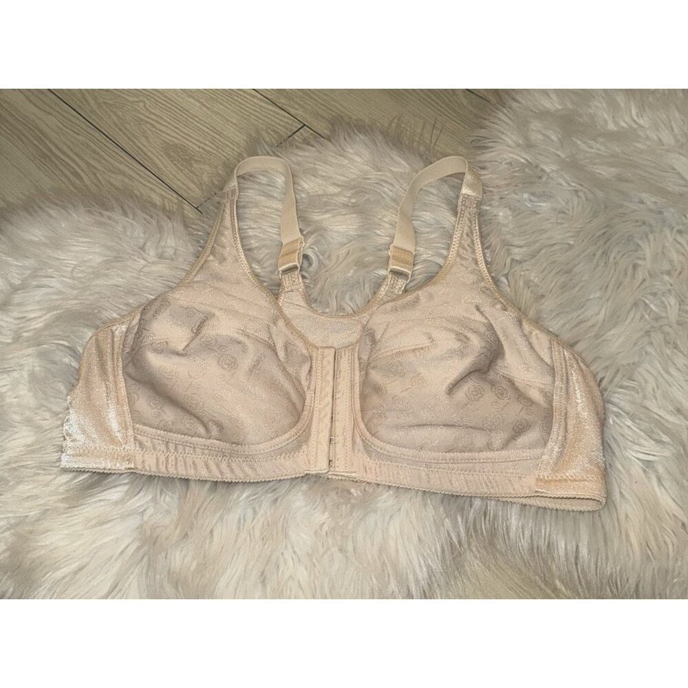 ABC 133 Rose Contour T-Back Masectomy Bra Front Close WF Womens 44B Beige New